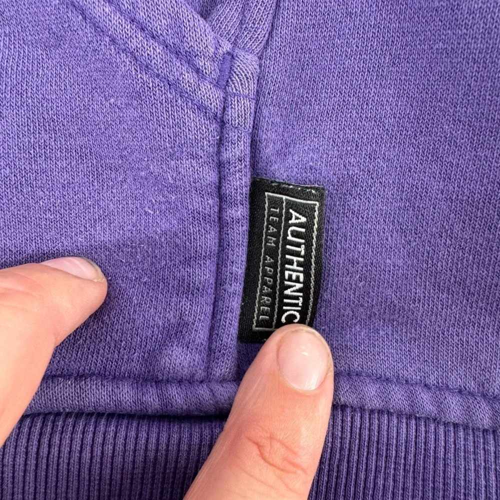 VTG Nike Team Kansas State Wildcats Hoodie Mens XL Purple Center Swoosh Pullover